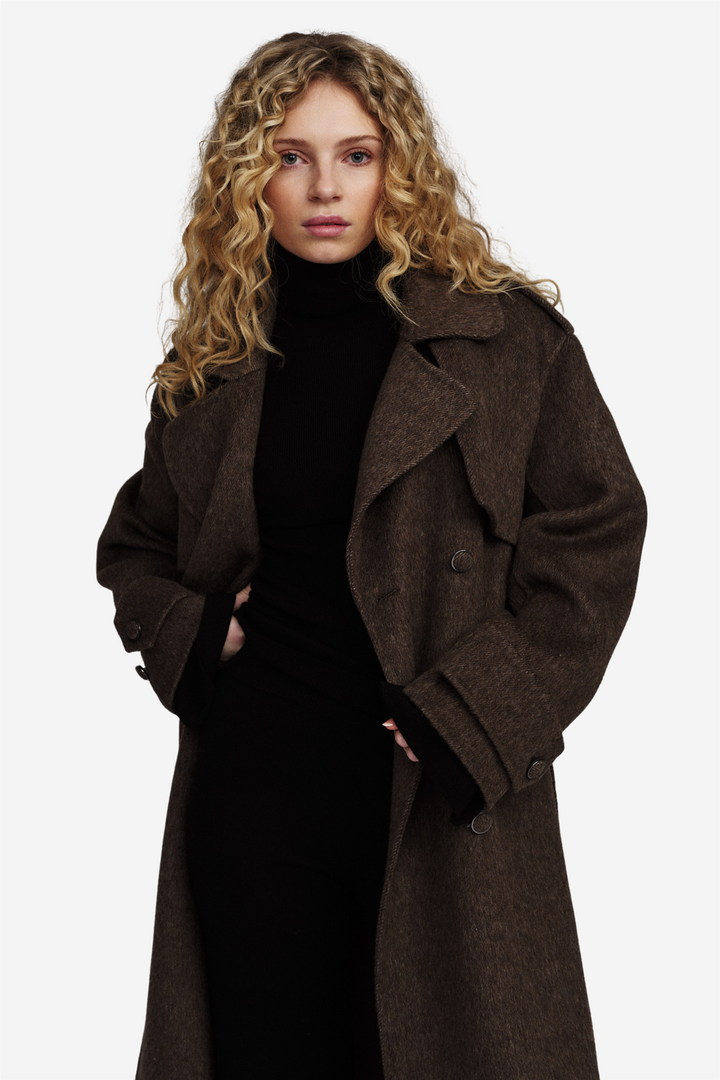 Yua Coat Dark Brown