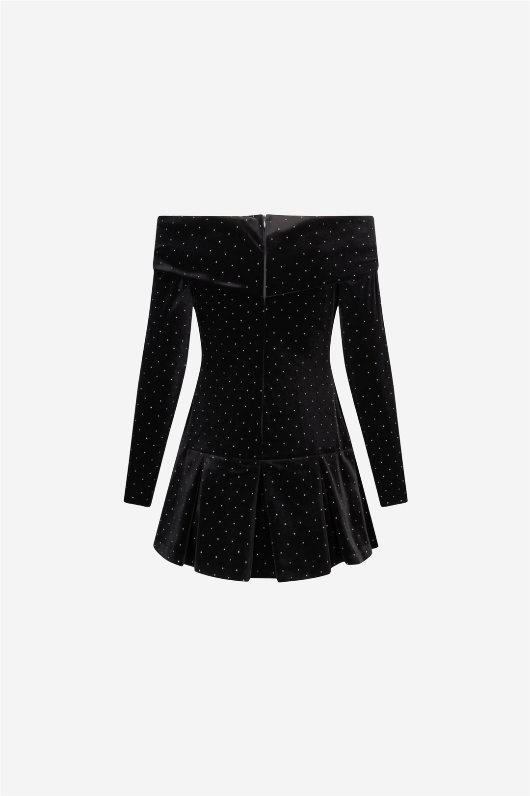 Colette Stud Velour Dress Black