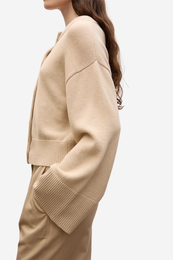 Wide Sleeve Cardigan Soft Sand