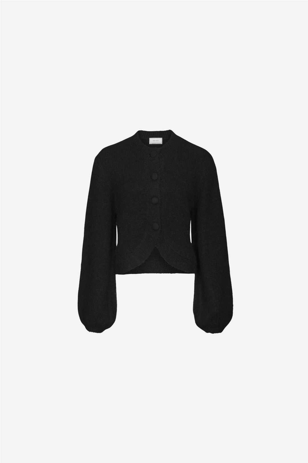 Gio Fluffy Knit Cardigan Black
