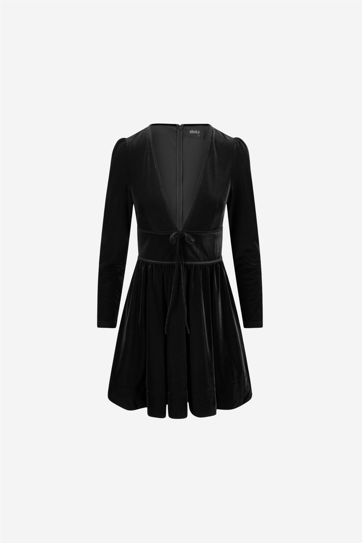 Tia Velour Dress Black