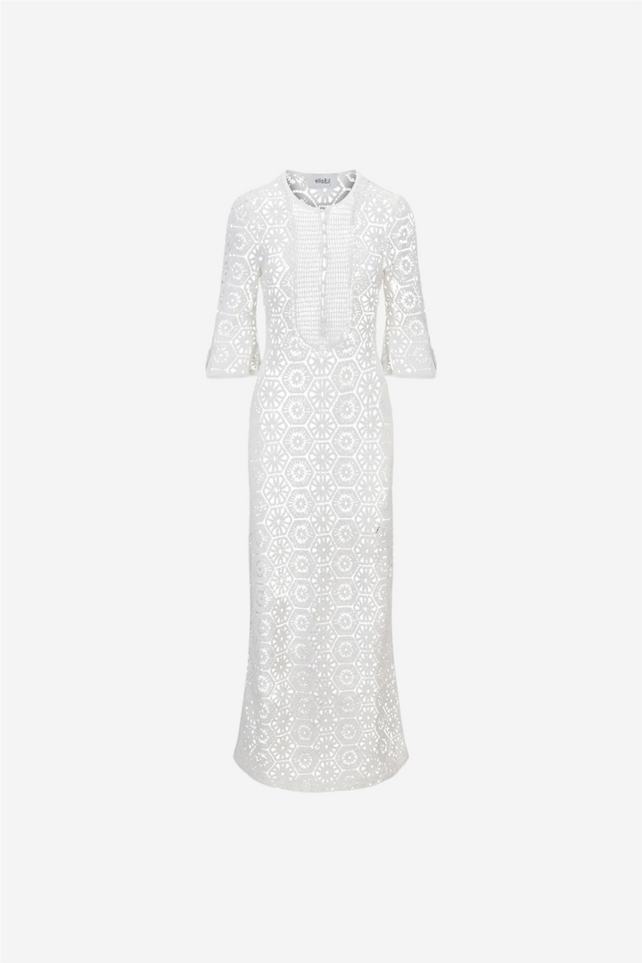 Somani Crochet Dress White