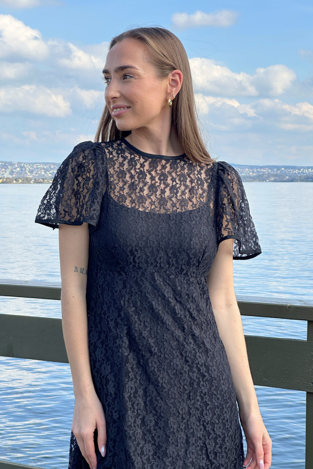Lace Maxi Dress Black