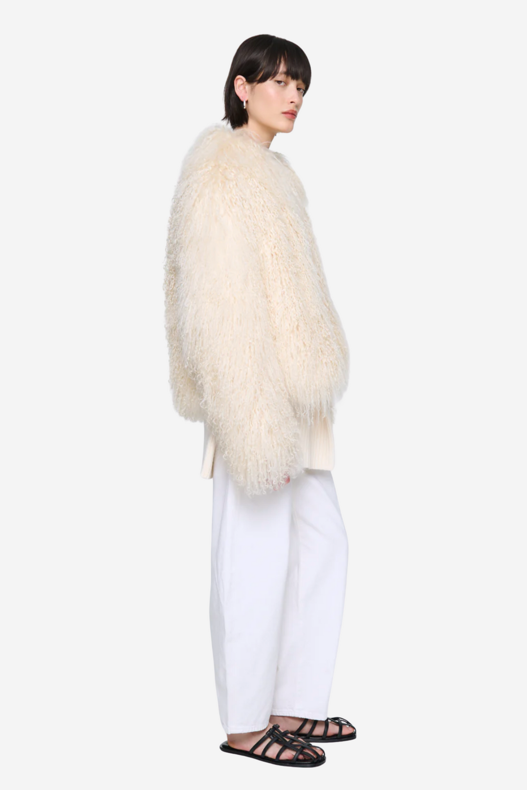Rochelle Shearling Coat Off White