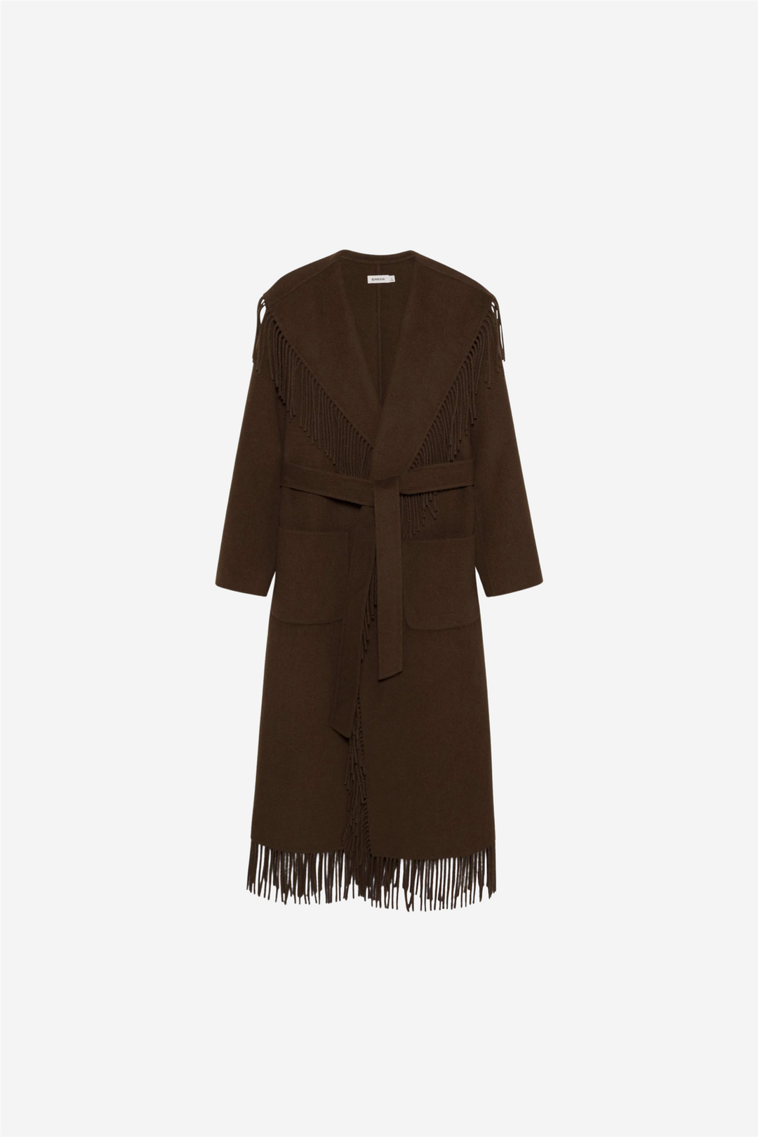 Carrie Fringe Robe Coat Choco Late