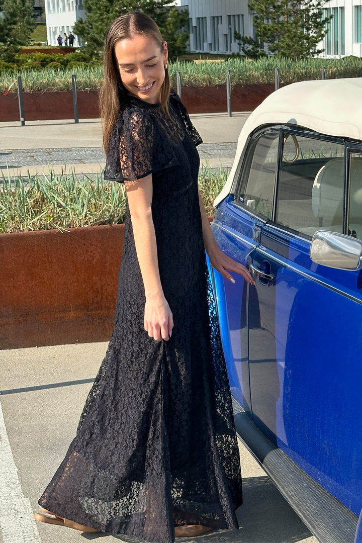 Lace Maxi Dress Black