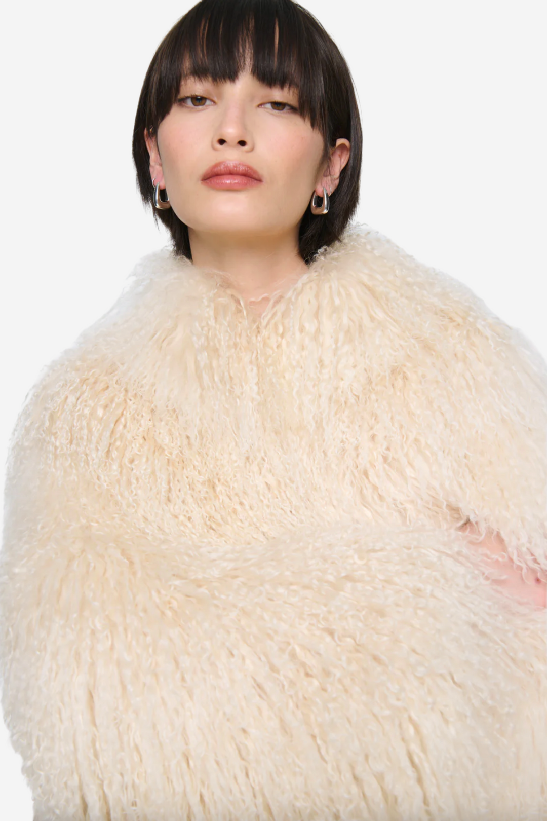 Rochelle Shearling Coat Off White