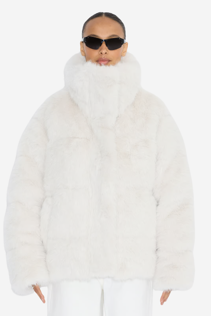 Steilia FauxFur Down Jacket Off White