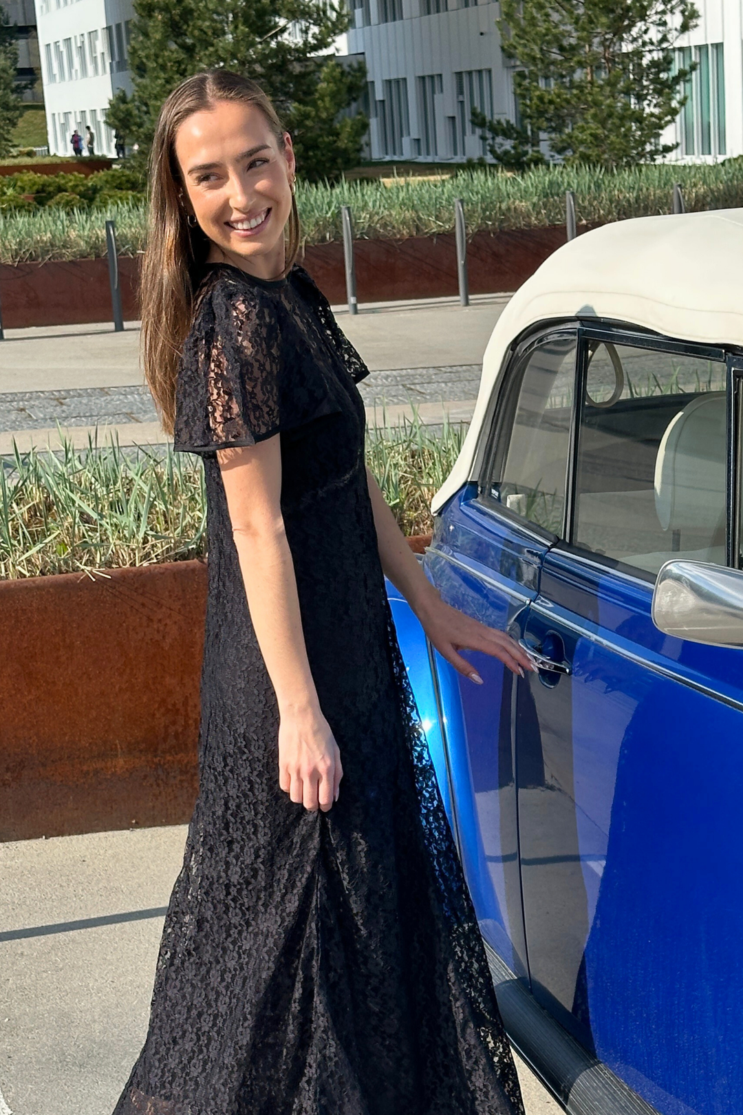 Lace Maxi Dress Black