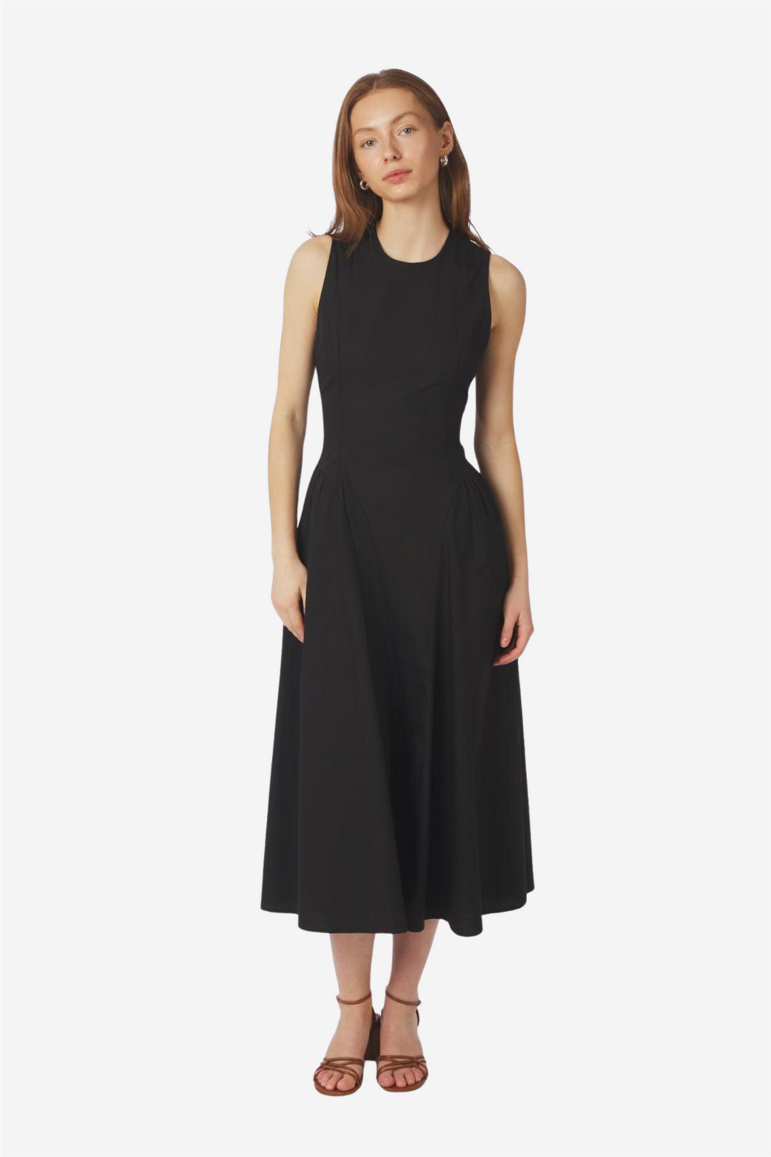 Zora Poplin Dress Black
