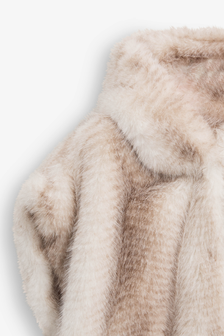 Posh Faux Fur Vest Cream