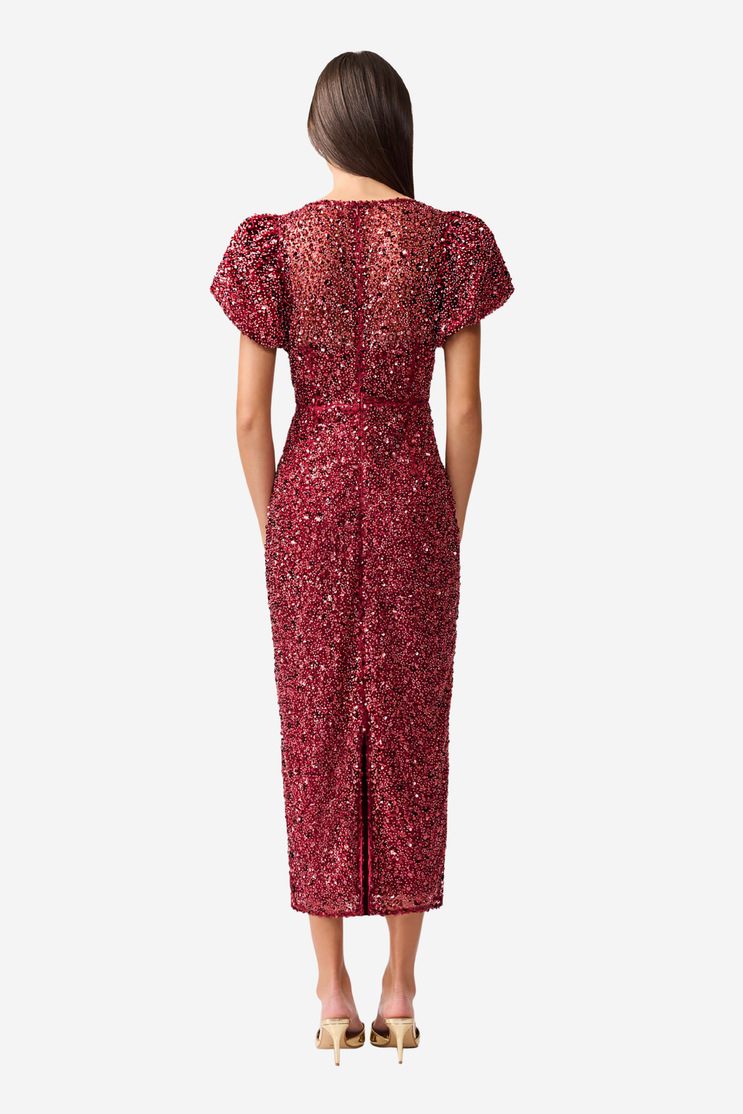 Carmen Midi Dress Berry