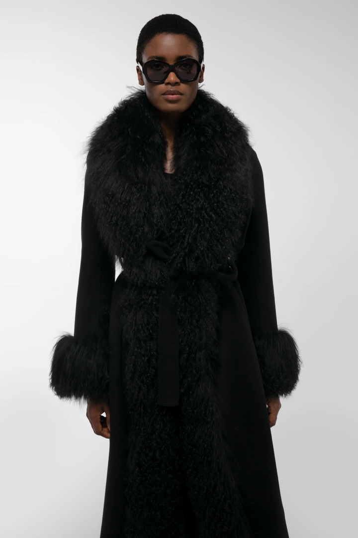 Lola Mongolian Coat Black