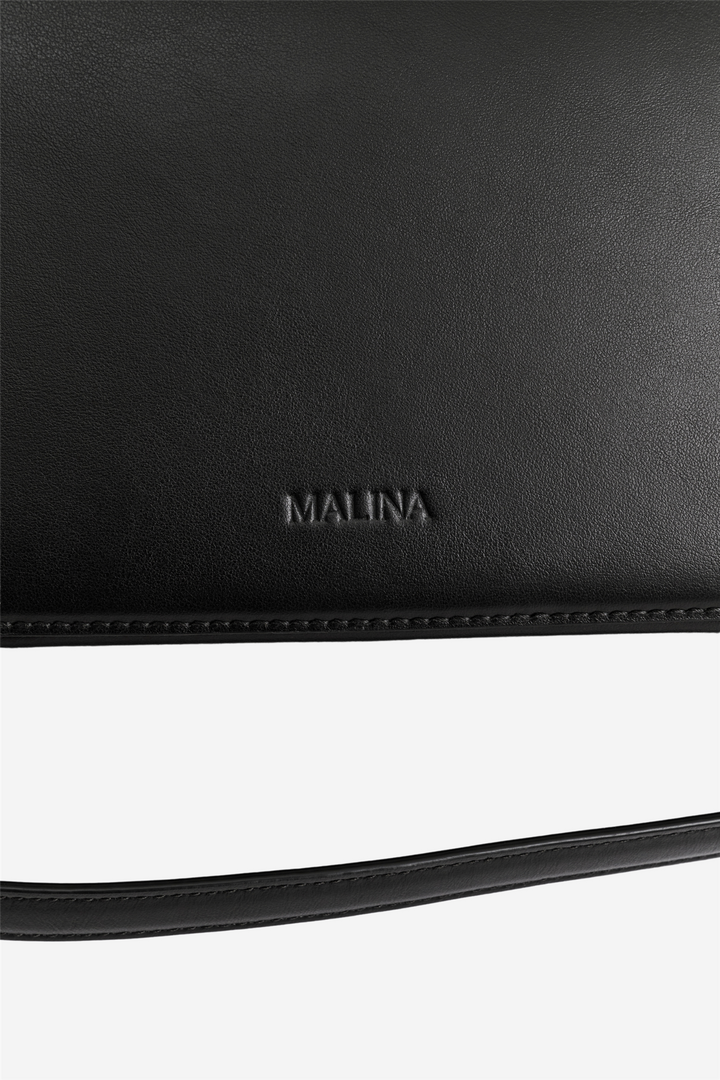 Monogram Leather Shoulder Bag Black