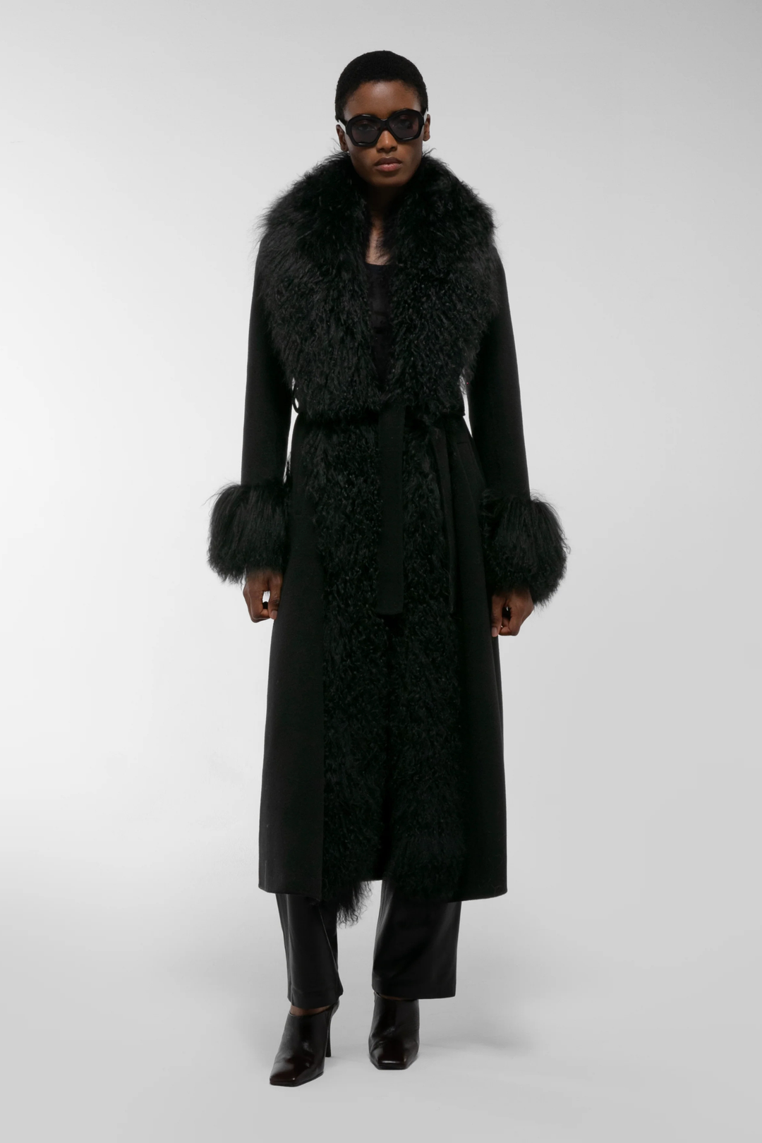 Lola Mongolian Coat Black