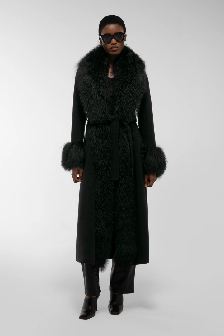 Lola Mongolian Coat Black
