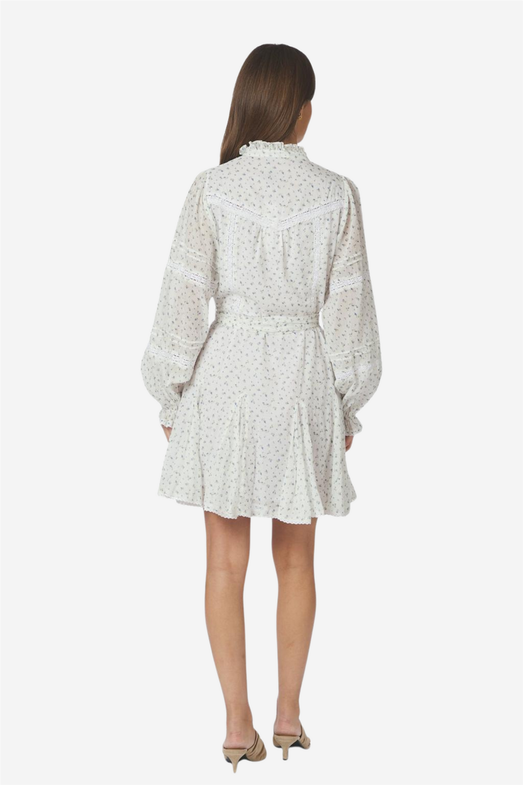 Birgitte Print Flower Dress Off White