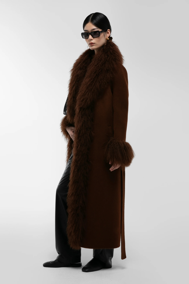 Lola Mongolian Coat Brown