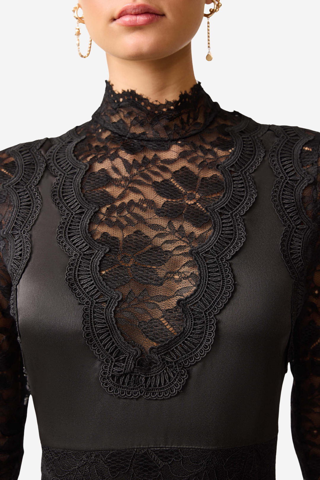 Margot Long Sleeve Gown Black