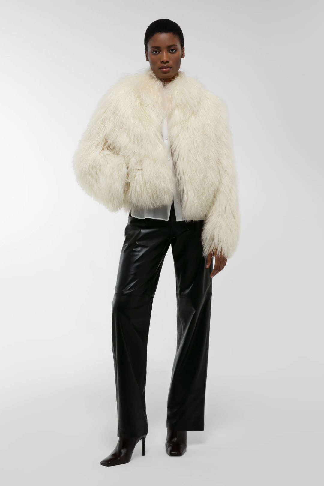 Rochelle Shearling Coat Off White