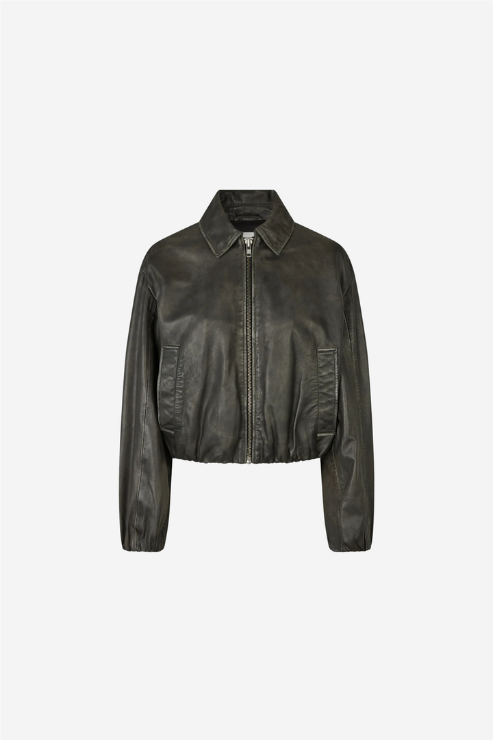 Lato Leather Bomber Jacket Thunderstorm