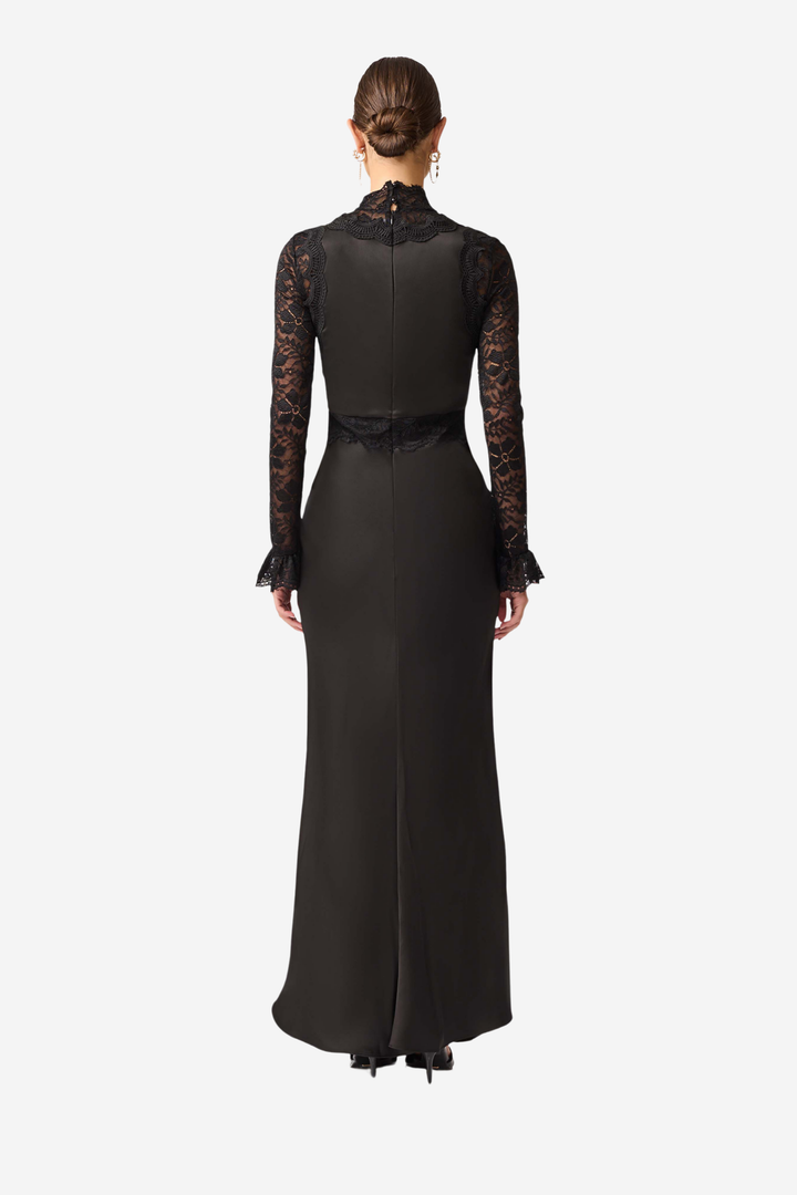 Margot Long Sleeve Gown Black