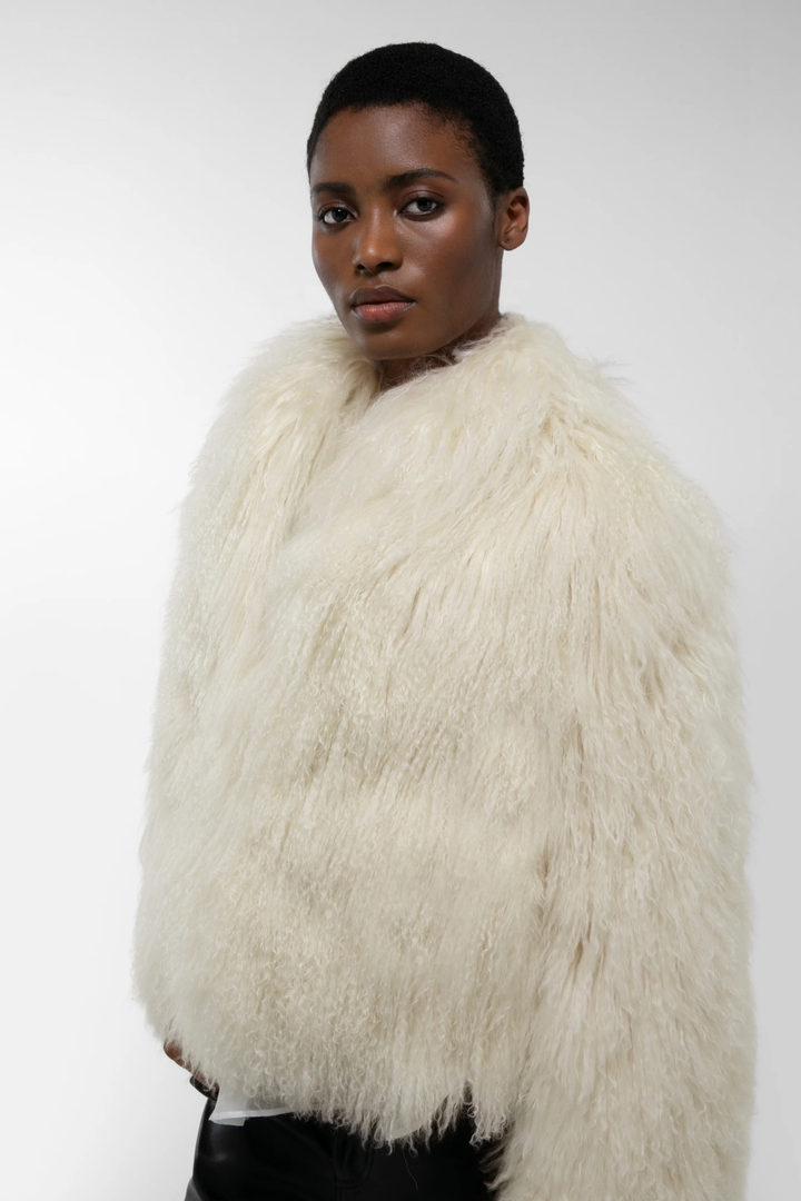 Rochelle Shearling Coat Off White
