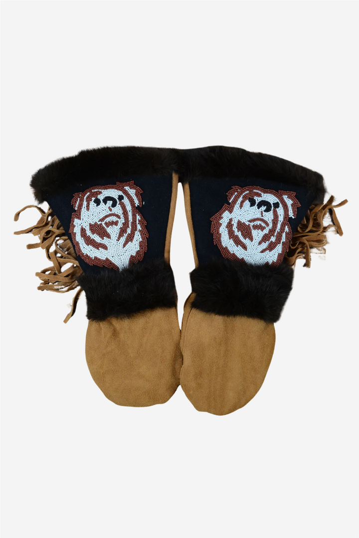 Mawson Leather Mittens Brown