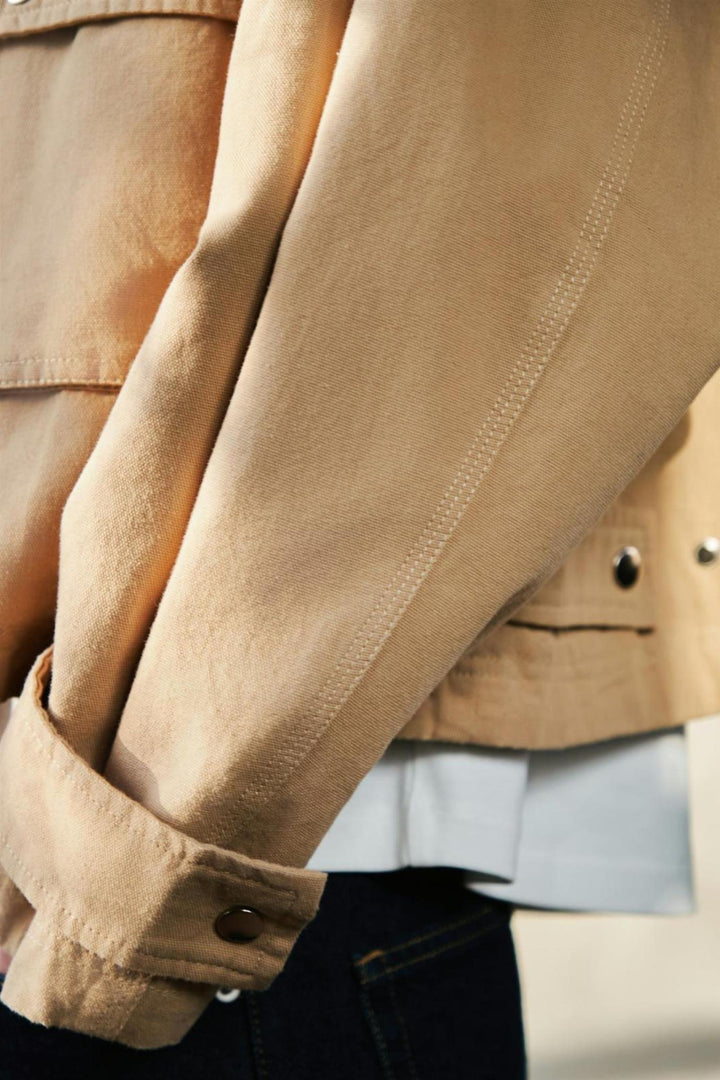 Rivera Canvas Boxy Jacket Sand