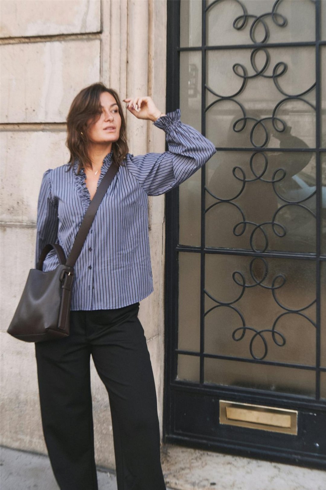 Brielle Twill Stripe Shirt
