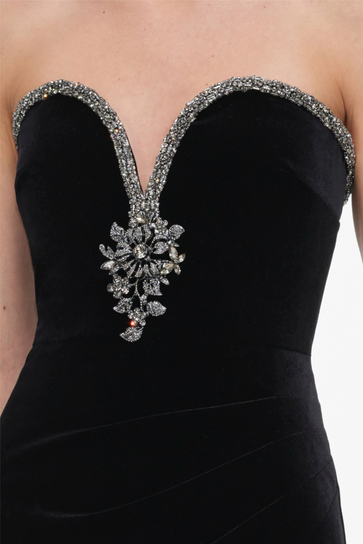 Velvet Maxi Dress Black