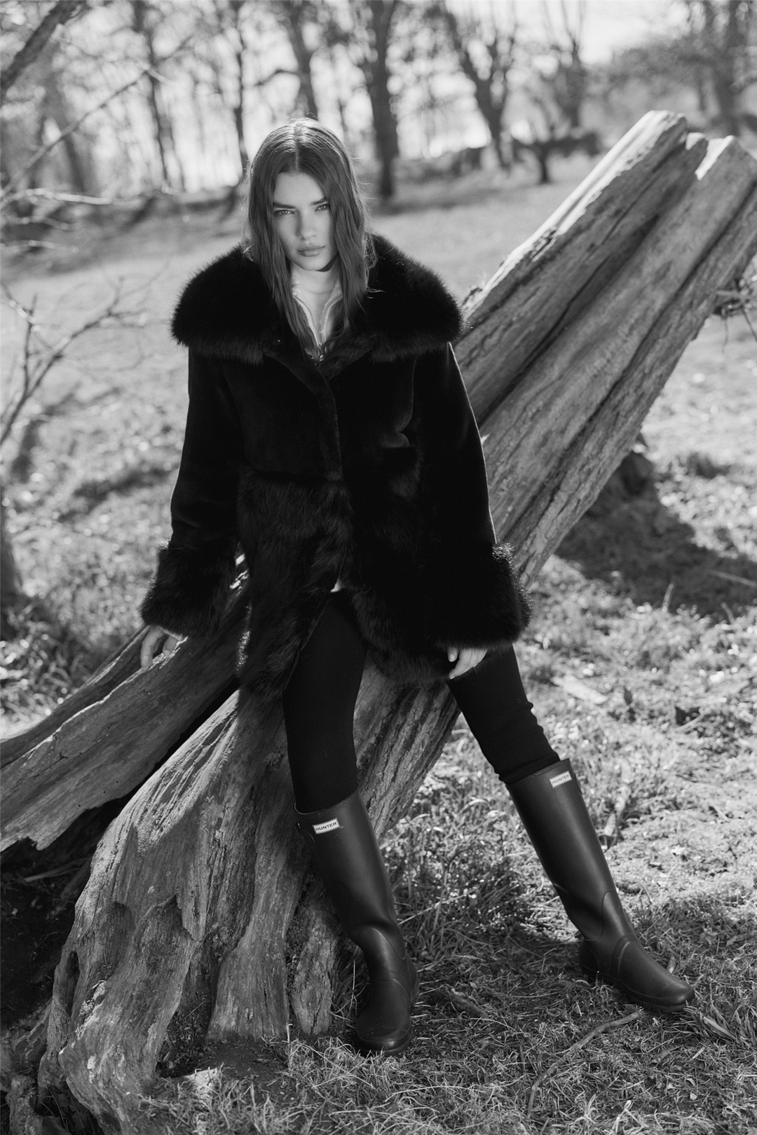 Anna Fake Fur Jacket Black