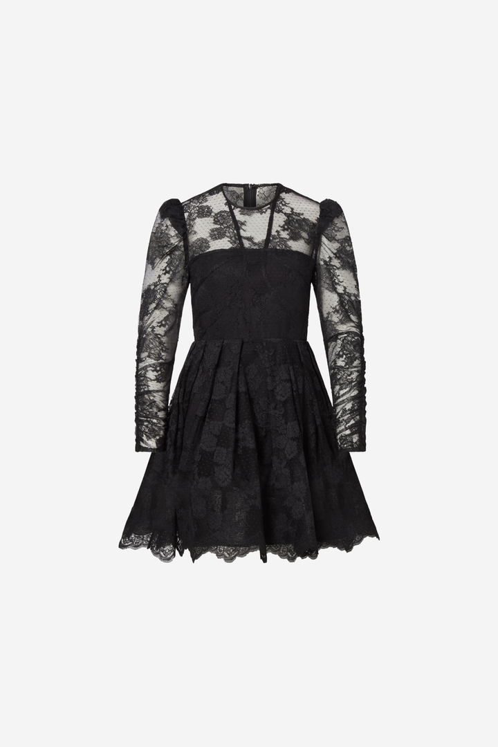 Leoni Lace Mini Dress Black
