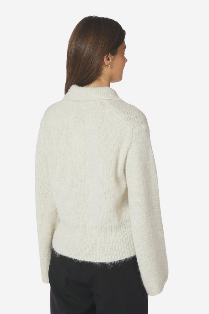 Ramera Fluffy Knit Cardigan Off White