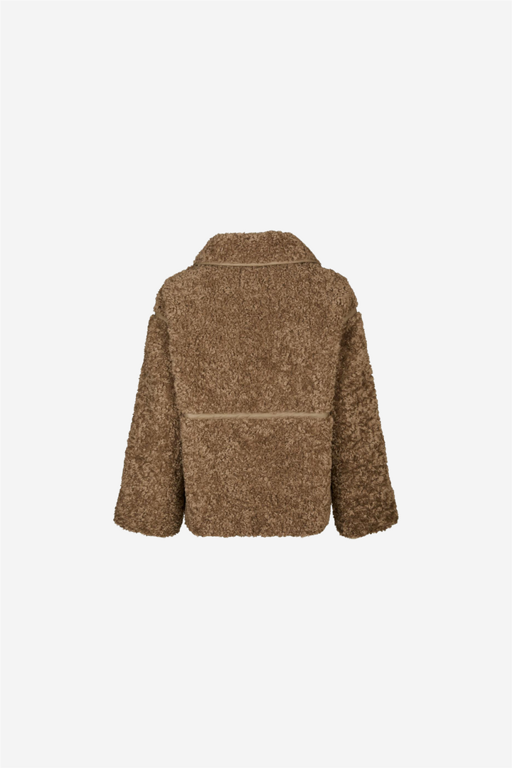 Castor Faux Fur Jacket Taupe