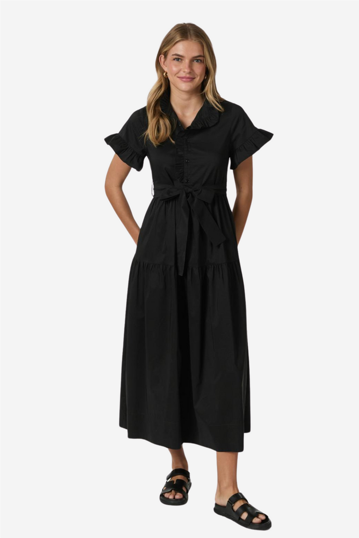 Nellie Poplin Dress Black