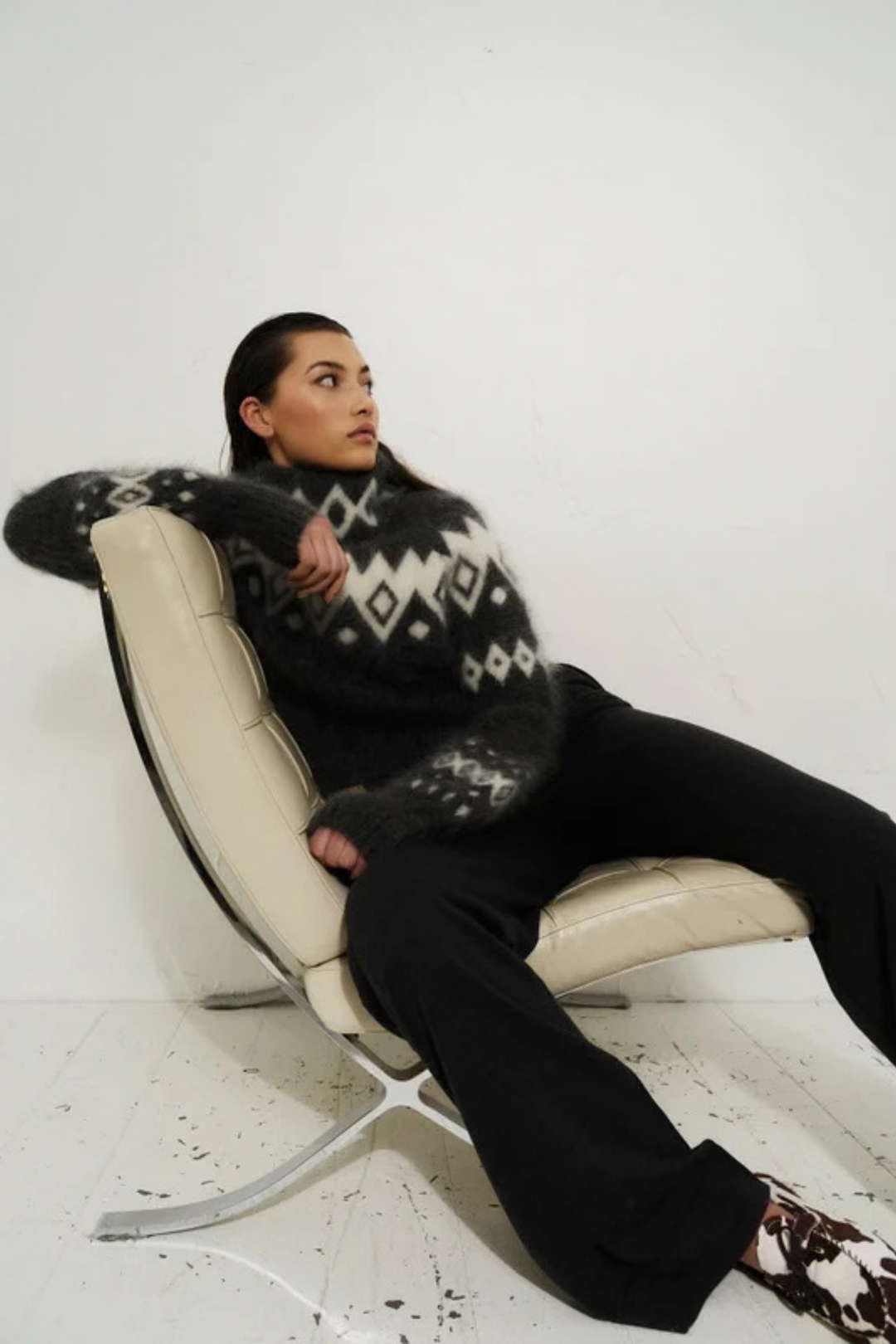 Kylie Chunky Sweater Charcoal