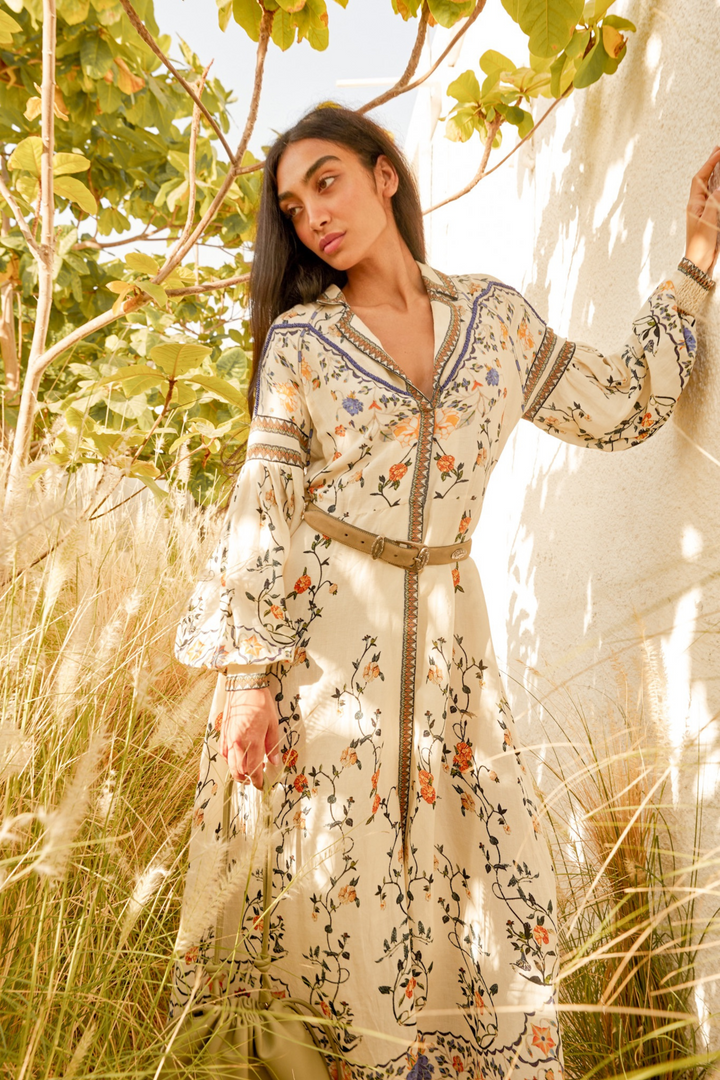 Flora Danica Long Dress Vanilla