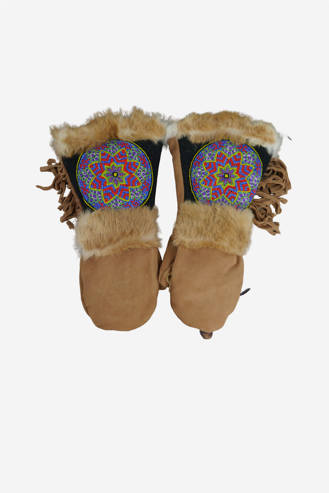 Crean Brown Leather Mittens