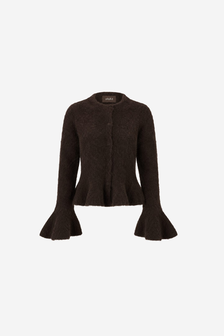 Maren Chunky Cardigan Dark Brown