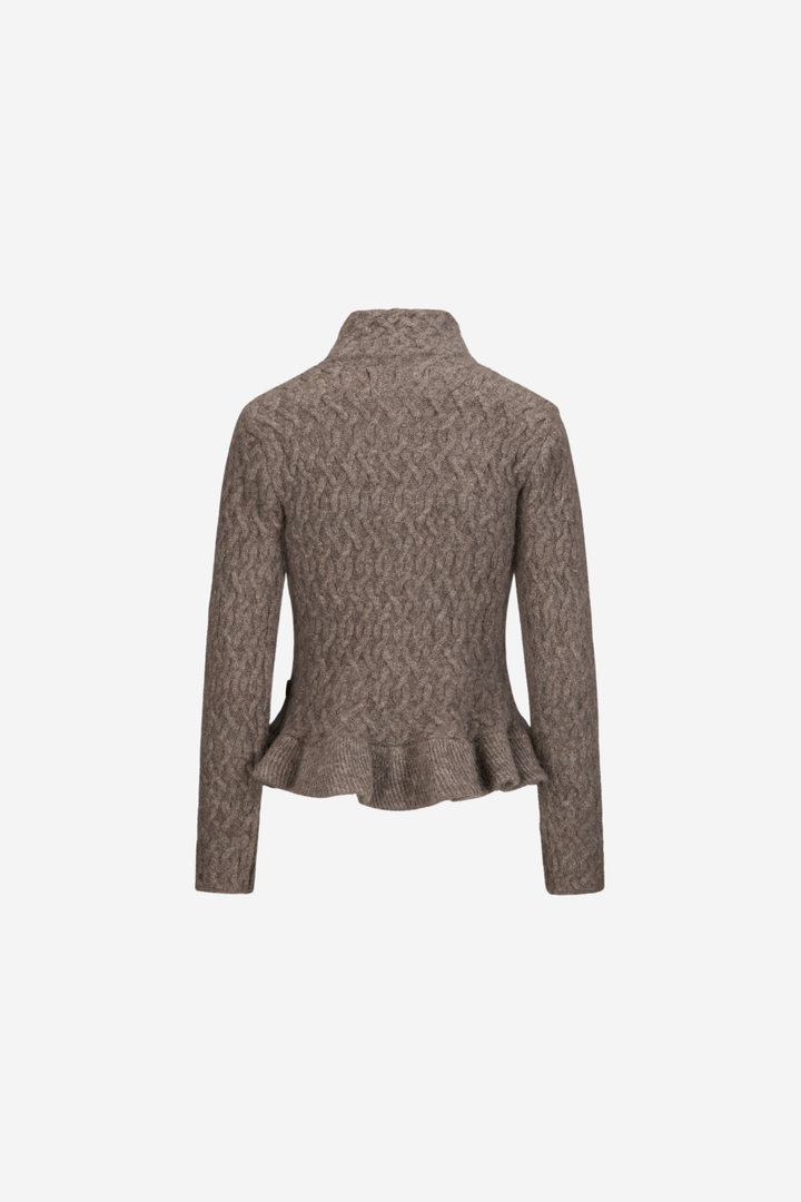 Lene Alpaca Cardigan Walnut
