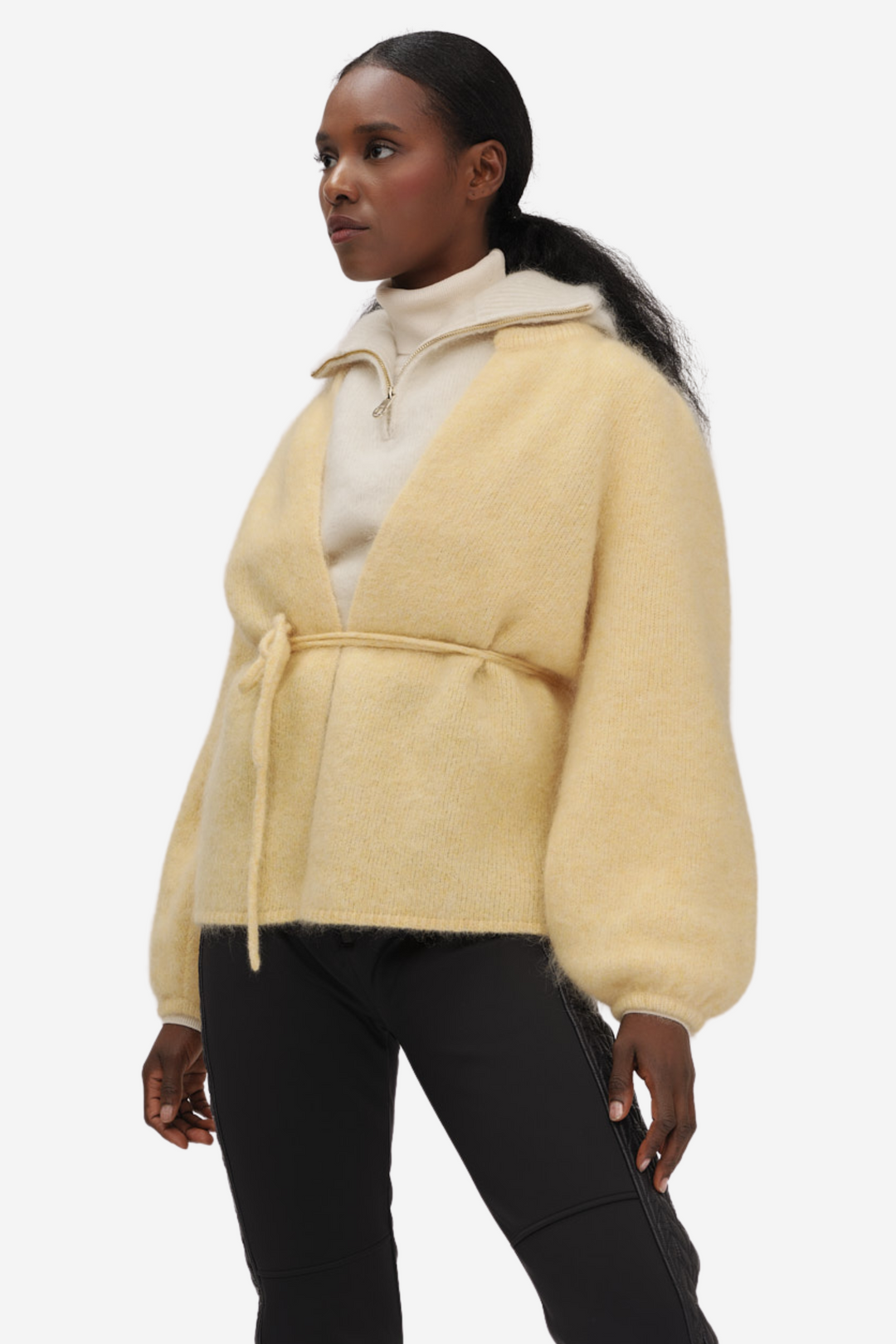 Fredrikke Chunky Cardigan Yellow