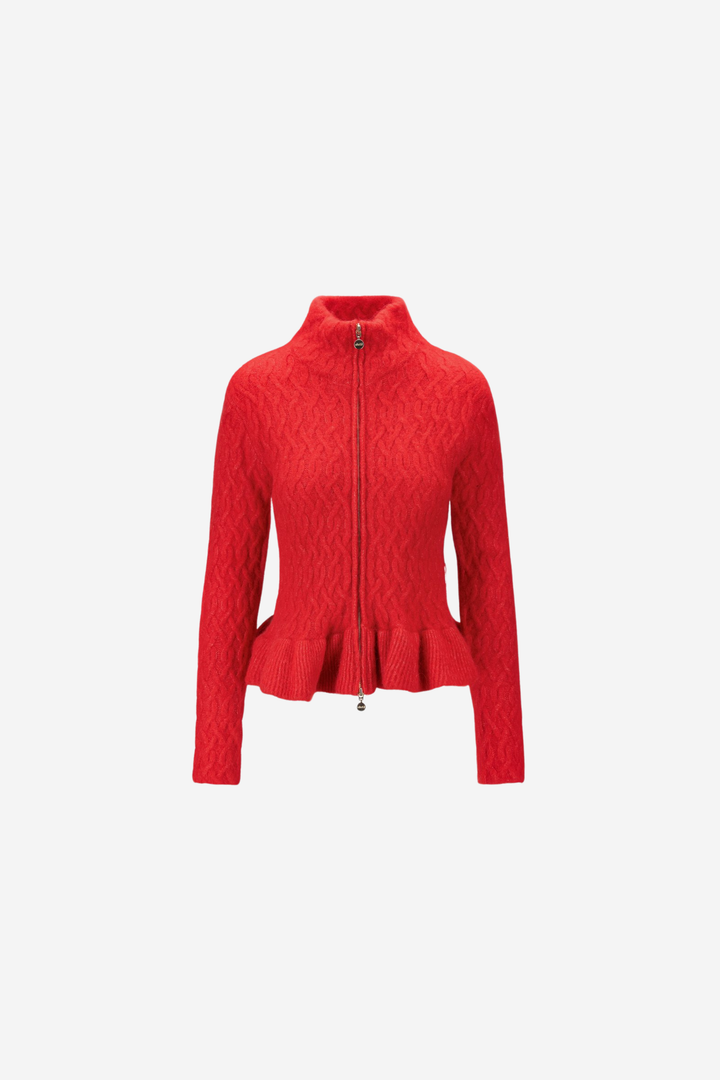 Lene Alpaca Cardigan Bright Red