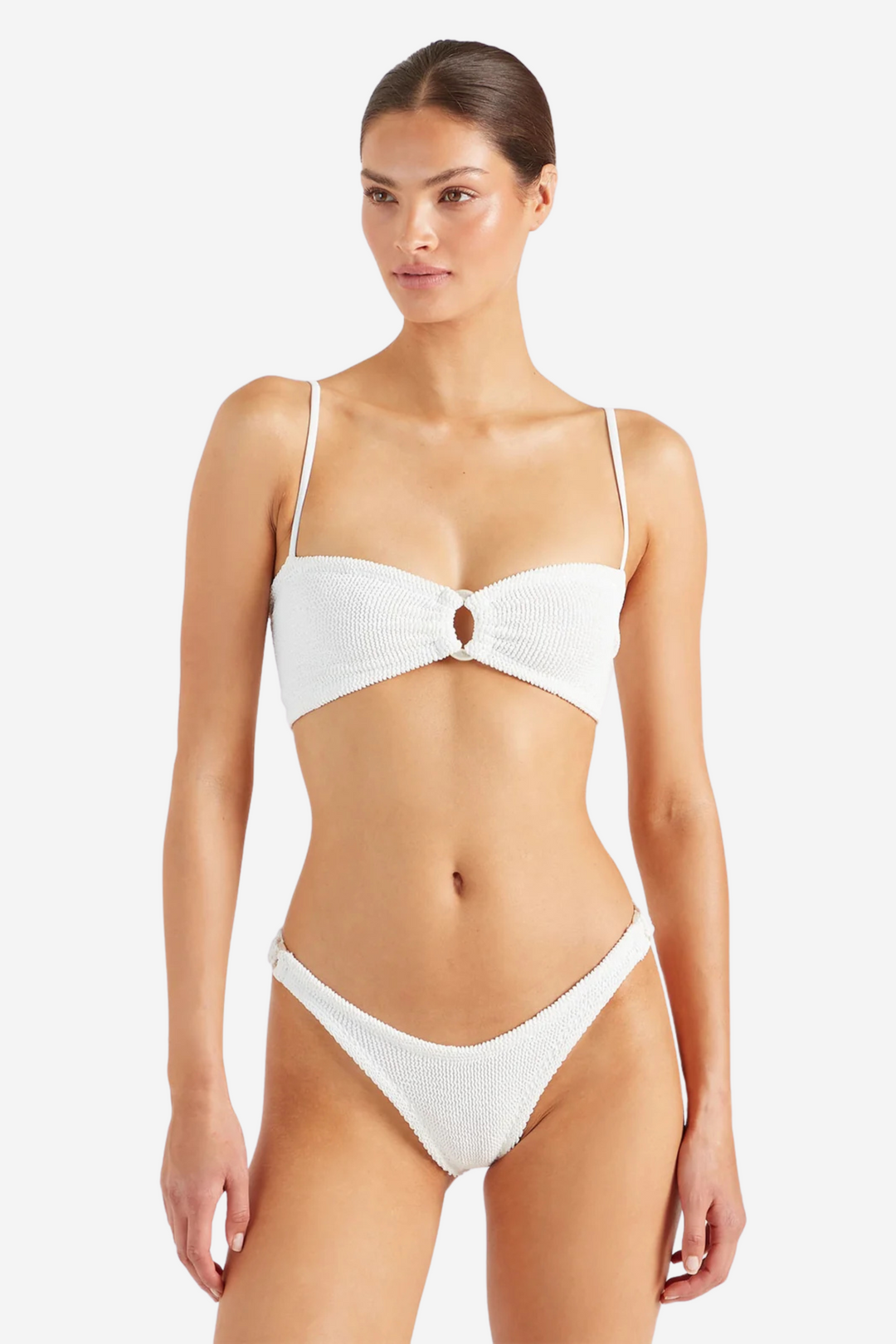 ビキニ Hunza G FW25 MISTY BIKINI PEARLY HOOP (BMISTYPRL WHITE) Misty Bikini Pearly Hoop White – Me & My Cousin