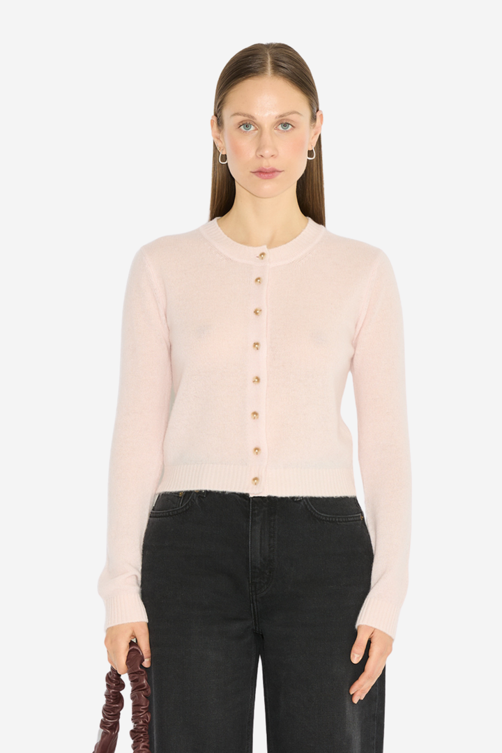 W. Cashmere Cardigan Lt. Pink