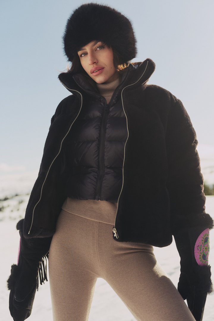 Gisele Fake Fur Jacket Black