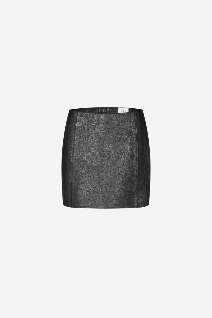 Orleans Leather Skirt Black