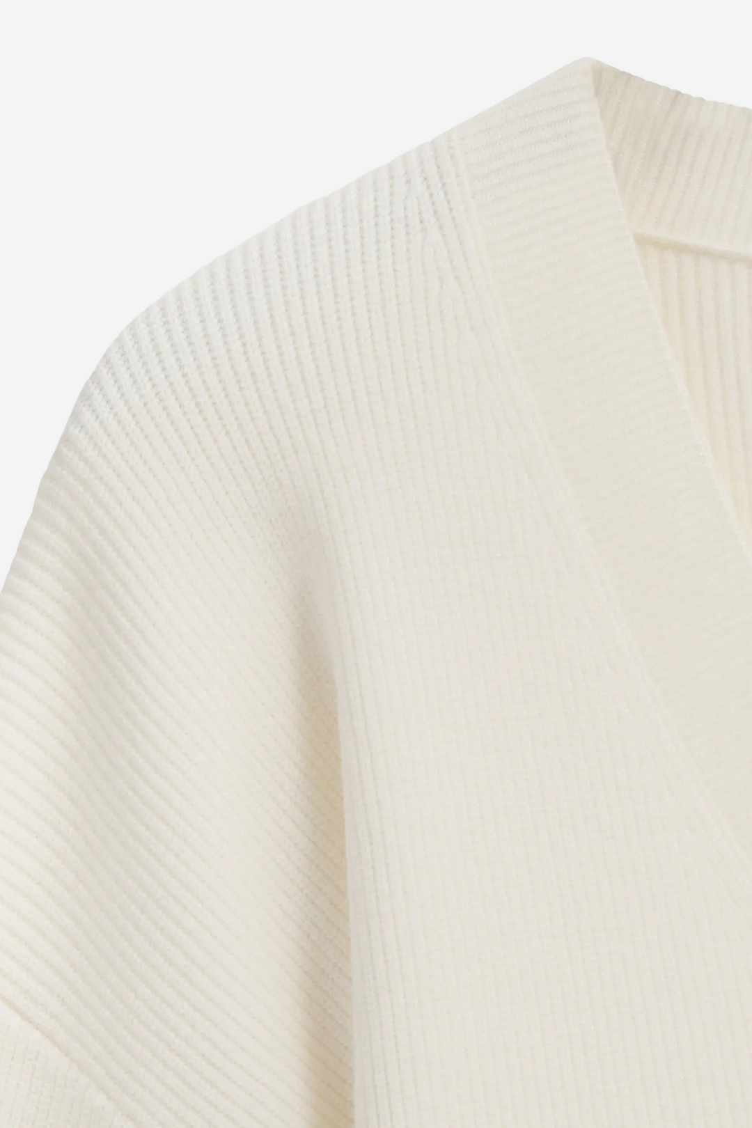 Atari Rib Cardigan Off White