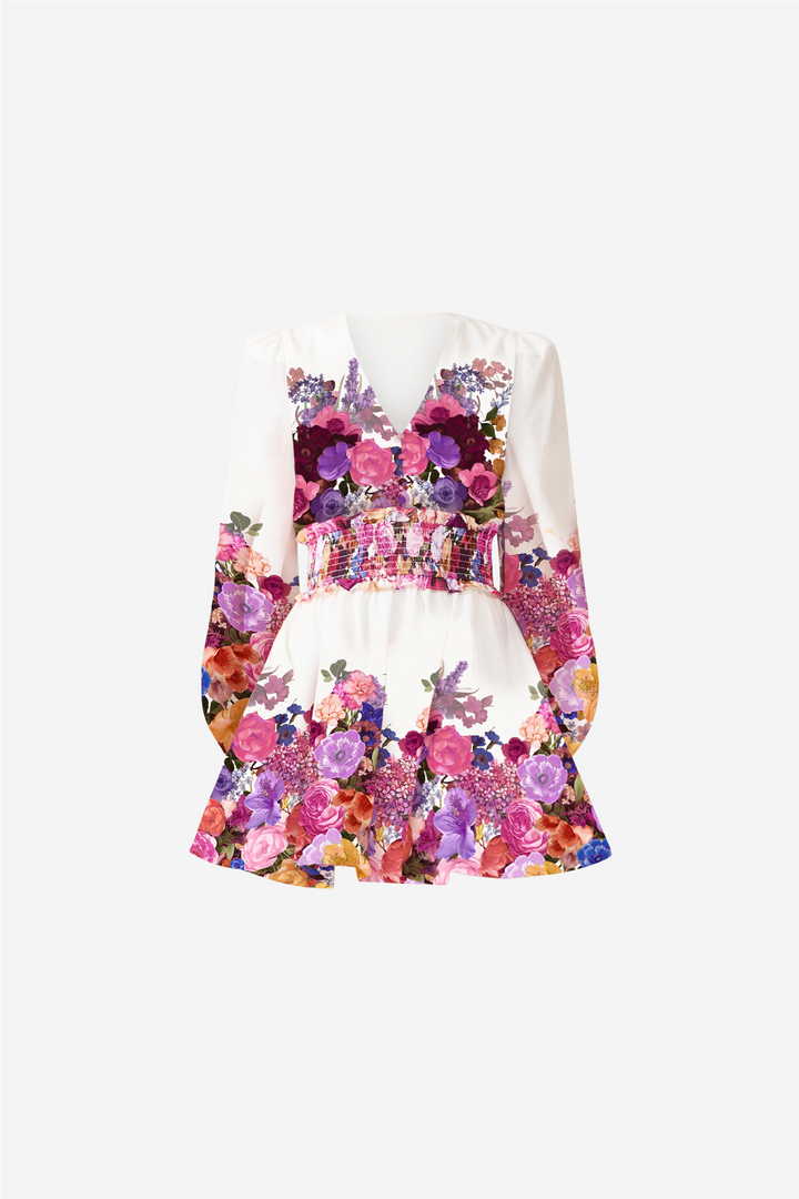 Alice Long Sleeve Mini Dress Ombre Floral