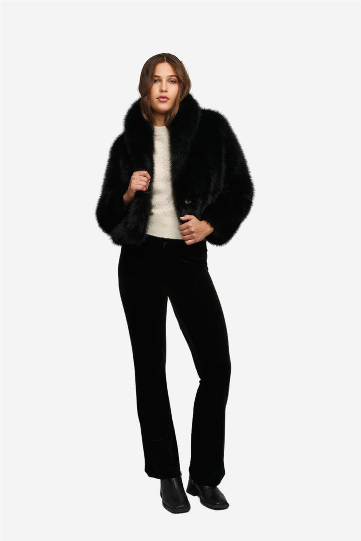 Jolly fake fur jacket Black